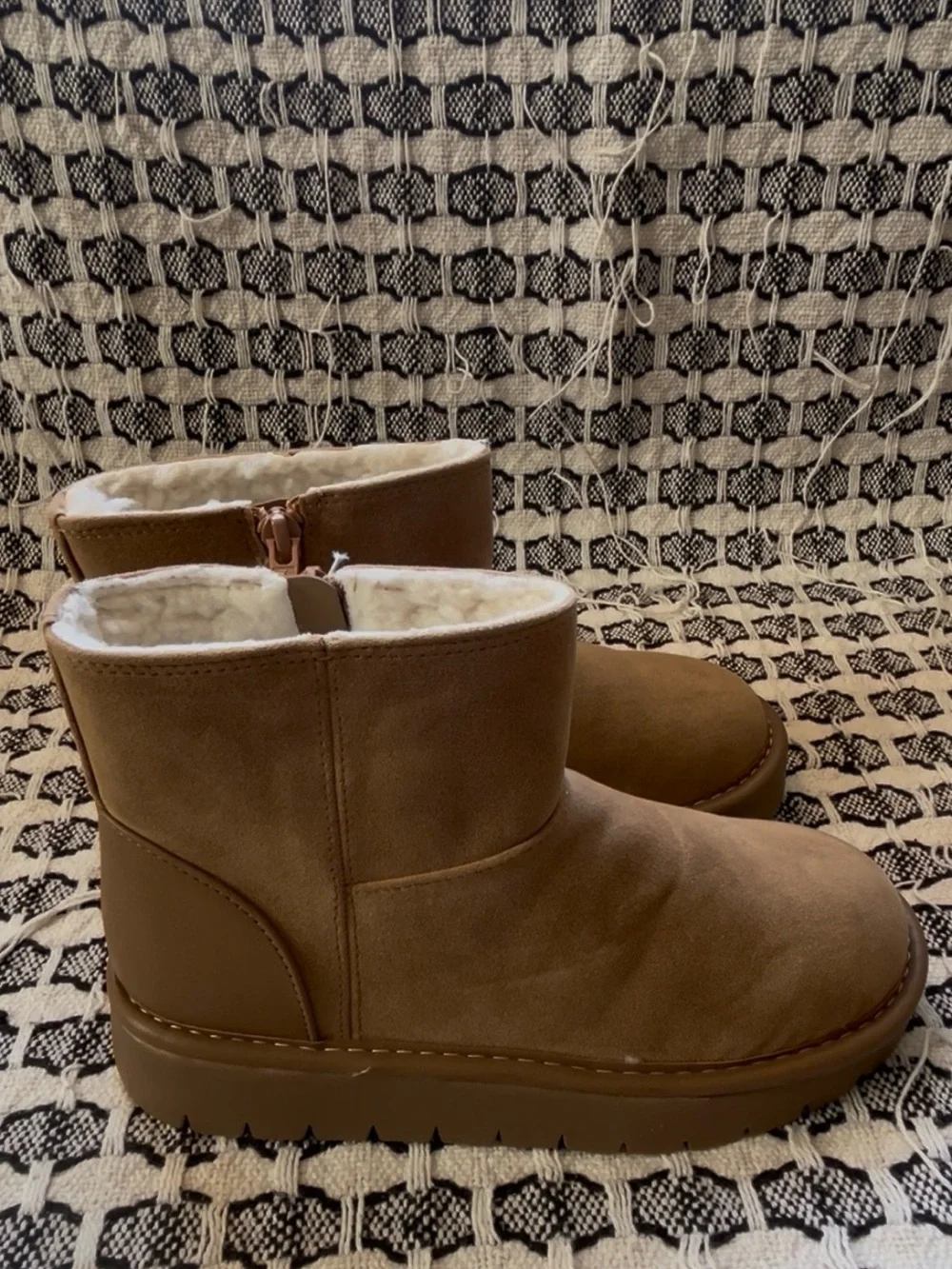 Cat & Jack Kids Tan Faux-Suede Ankle Boots